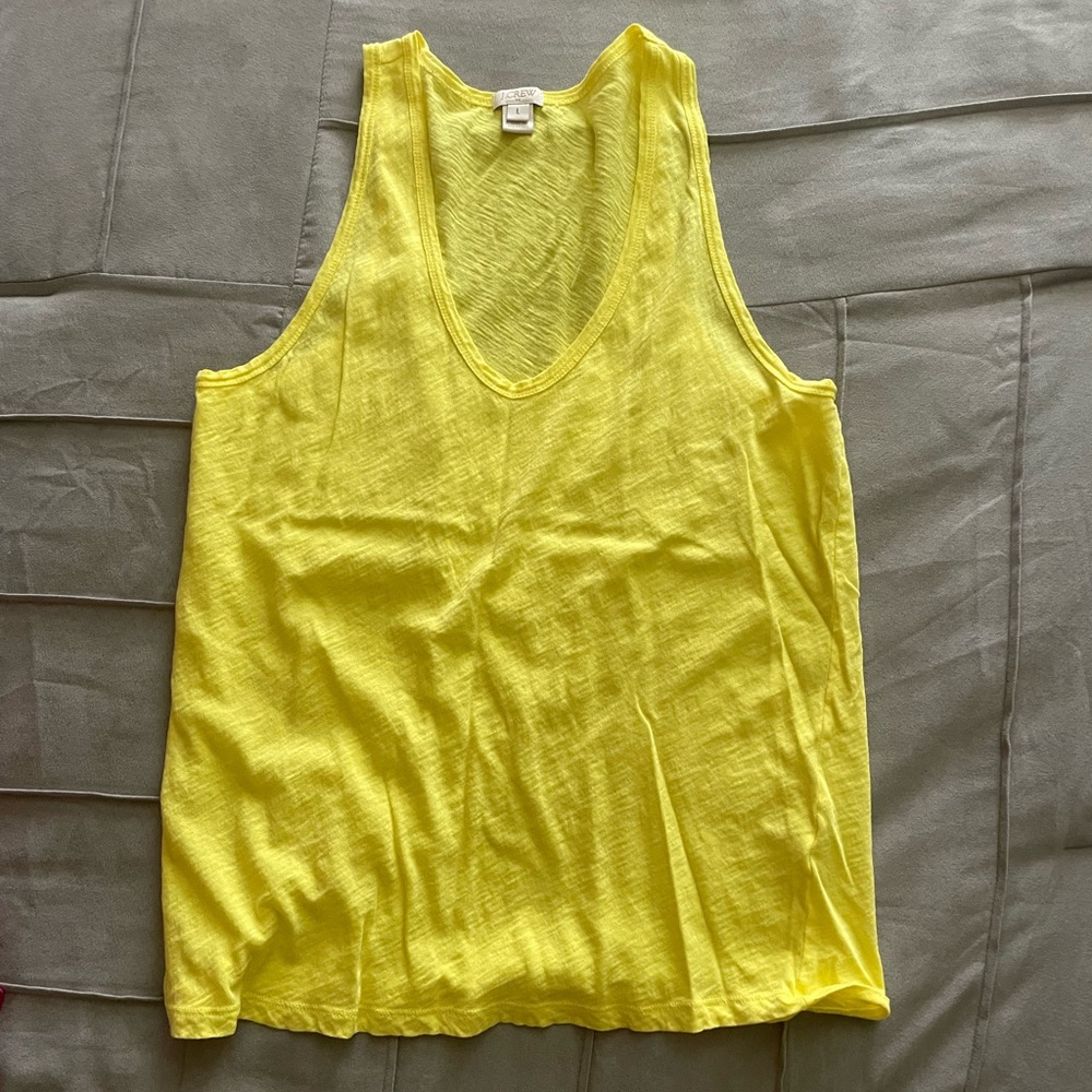 J Crew Factory Tank Size L. Yellow